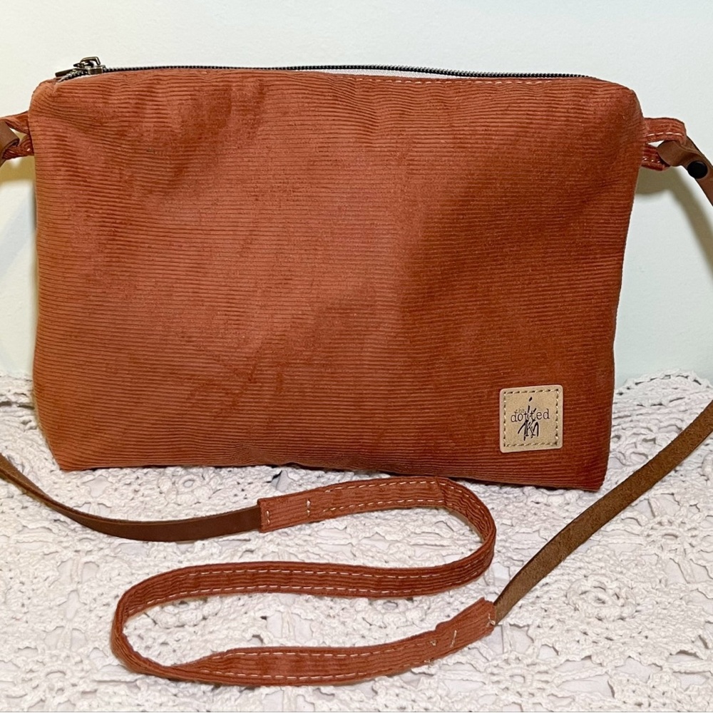 Slouchy Rust Corduroy Hobo Handbag
